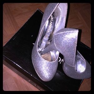 silver heels